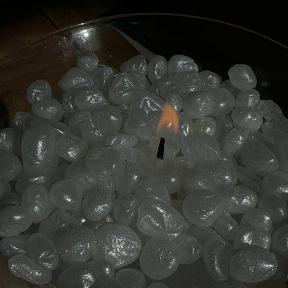 Pearl martini glass candle with wax pearls – Lily Glow Home Decor