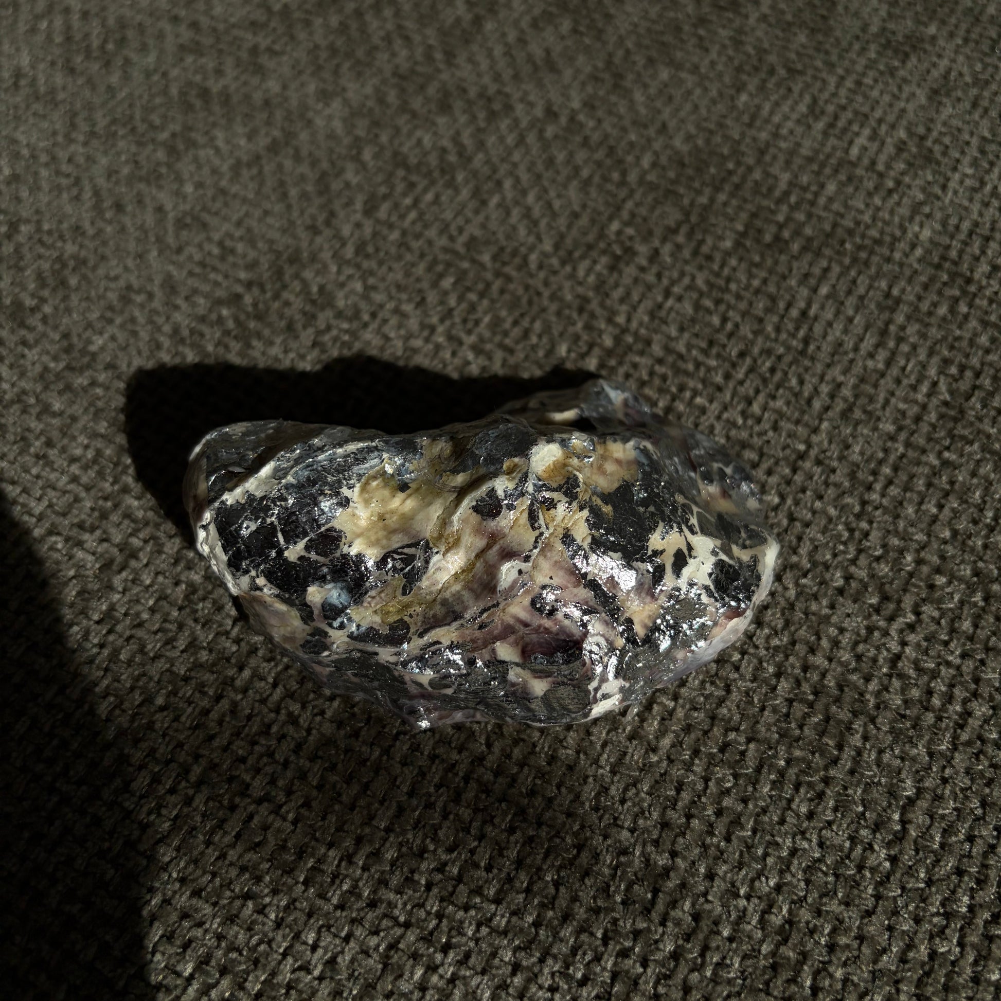 Handmade soy wax candle in a real oyster shell with two wicks – Lily Glow Home Decor